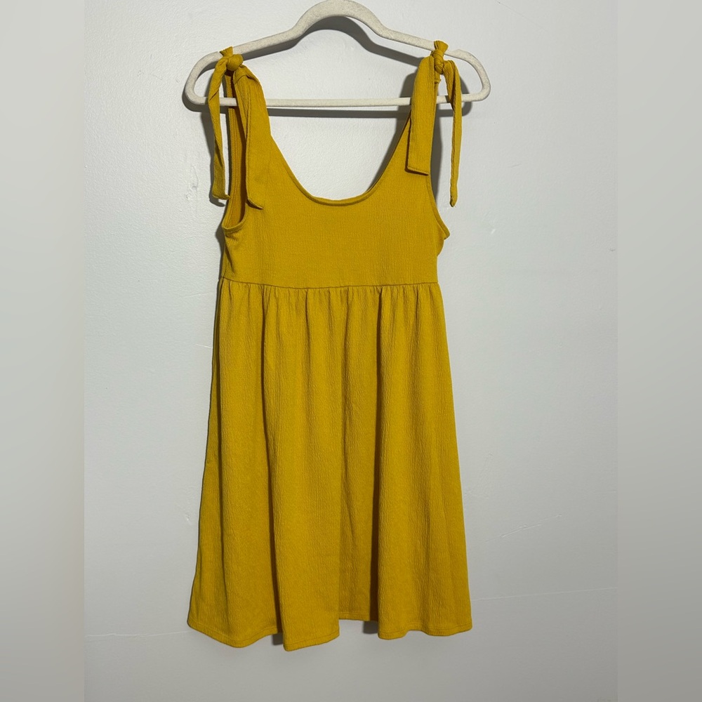 Wild Fable Women’s M Sleeveless Tie-Straps Breezy Mustard Dress |‎ SKU 0750